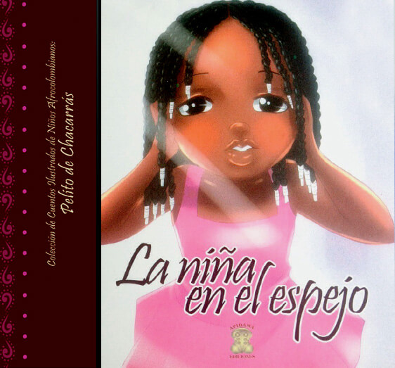 La niña en el espejo (2012) es otro libro infantil de Mary Grueso Romero. En él, una niña negra reconoce su belleza y se da cuenta que la heredó de su madre.